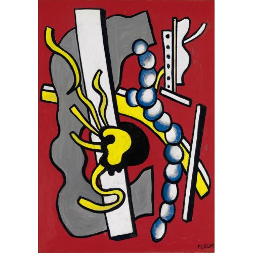 Fernand Leger, Contrastes Sur Fond Rouge Fernand Leger, Contrastes Sur Fond Rouge