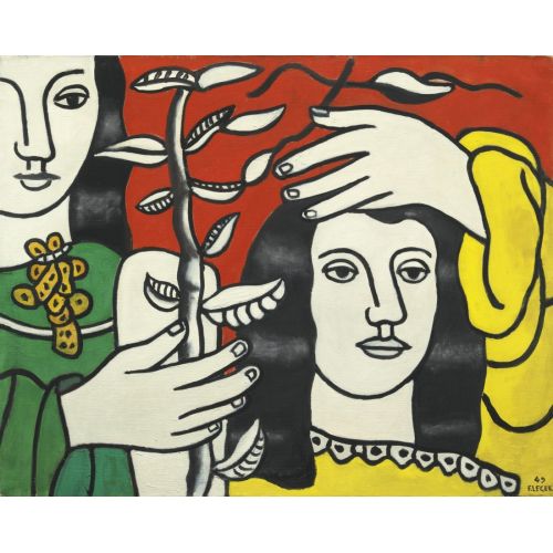 Fernand Leger, Deux Figures Et Une Fleur Fernand Leger, Deux Figures Et Une Fleur