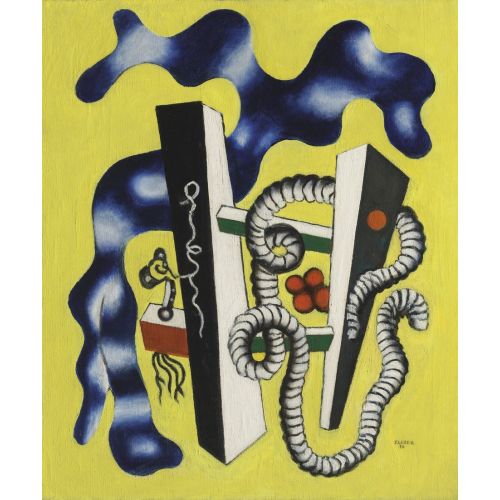 Fernand Leger, Sarı Zeminde Bariyer Ve Halat Unsuru