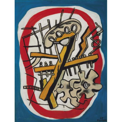 Fernand Leger, Mavi Zeminde Mekanik Unsur Tarım Makineleri Fernand Leger, Mavi Zeminde Mekanik Unsur Tarım Makineleri