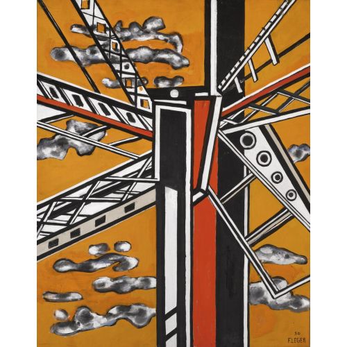 Fernand Leger, Sarı Zeminde Mekanik Unsur Fernand Leger, Sarı Zeminde Mekanik Unsur
