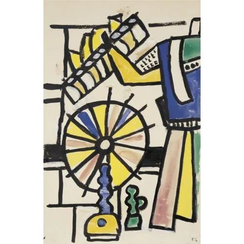 Fernand Léger, Şehir Vitrini İçin Etüt Kübizm Sanat Akımları Fernand Léger, Şehir Vitrini İçin Etüt, Kübizm, adlı