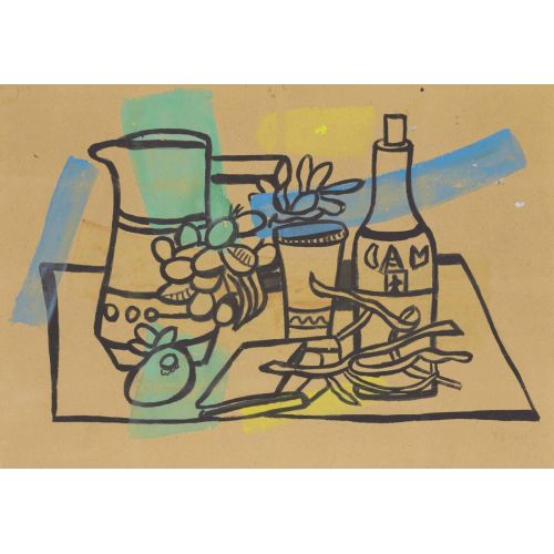 Fernand Leger, Şişeli Natürmort İçin Etüt