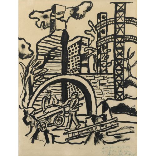 Fernand Leger, Seine Ve Oise Manzarası İçin Etüt Fernand Leger, Seine Ve Oise Manzarası İçin Etüt
