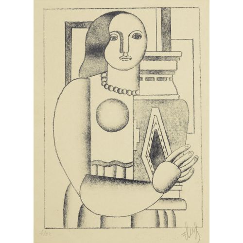 Fernand Leger, Vazo Tutan Kadın Fernand Leger, Vazo Tutan Kadın