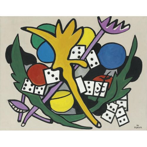 Fernand Leger, Çiçekler Ve Dominos Fernand Leger, Çiçekler Ve Dominos