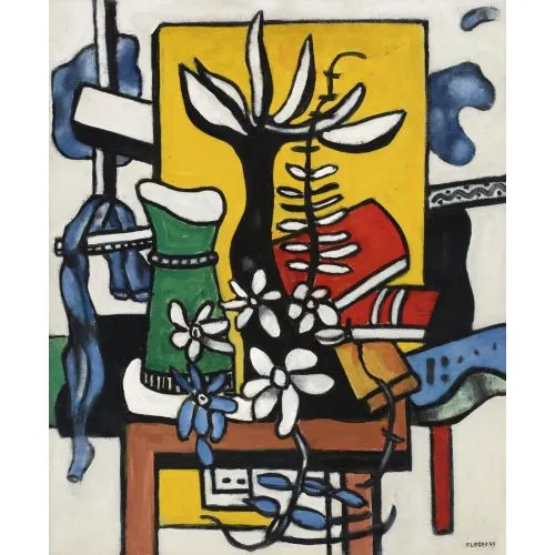 Fernand Leger, Siyah Çiçek Fernand Leger, Siyah Çiçek