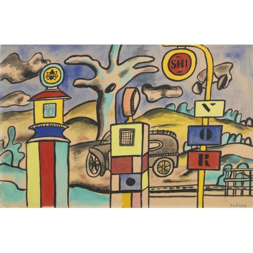 Fernand Leger, Benzin Pompası Fernand Leger, Benzin Pompası