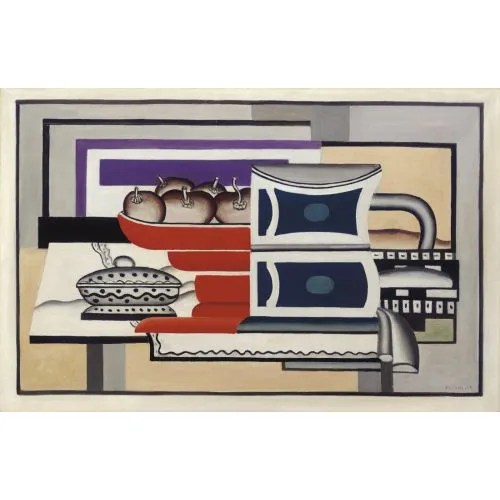 Fernand Léger, Le Compotier Rouge (Compotier De Poires) Cubism Art Movements Fernand Léger, Le Compotier Rouge (Compotier De