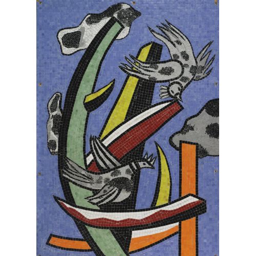 Fernand Leger, Les Oiseaux Sur Fond Bleu