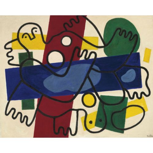 Fernand Leger, Les Plongeurs En Rouge Et Bleu
