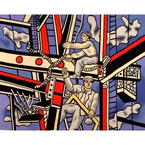 Fernand Leger, Manufacturers On A Blue Background