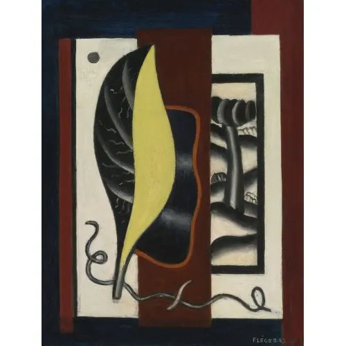 Fernand Léger, Yapraklı Natürmort Kübizm Sanat Akımları Fernand Léger, Yapraklı Natürmort, Kübizm, adlı tabloyu