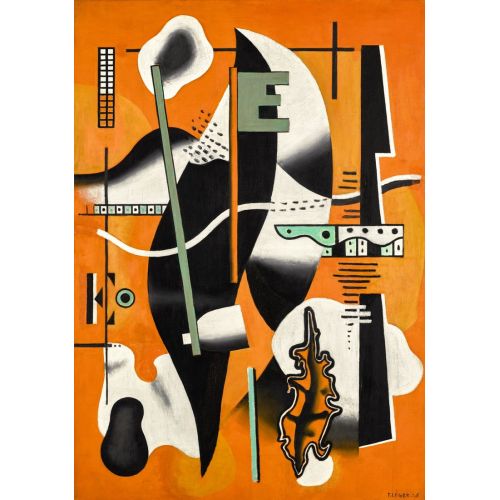 Fernand Leger, Nature Morte A La Pipe Sur Fond Orange Fernand Leger, Nature Morte A La Pipe Sur Fond Orange