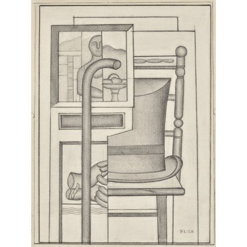 Fernand Leger, Nature Morte Avec Chapeau, Canne Et Chaise Fernand Leger, Nature Morte Avec Chapeau, Canne Et Chaise