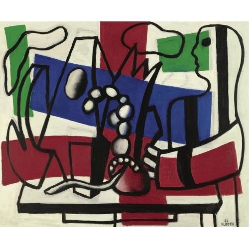 Fernand Leger, Nature Morte En Rouge Et Bleu Fernand Leger, Nature Morte En Rouge Et Bleu