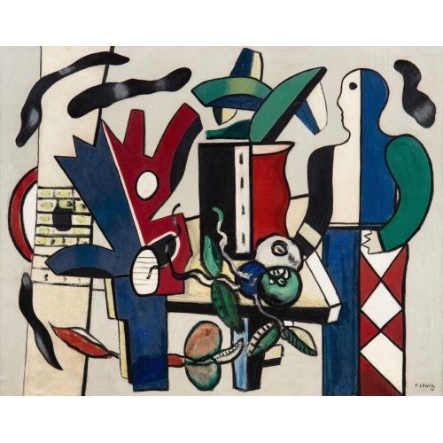 Fernand Leger, Nature Morte Personnage Et Plantes Fernand Leger, Nature Morte Personnage Et Plantes