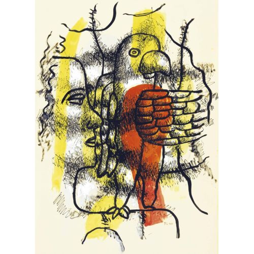 Fernand Leger, Profil Et Perroquet Fernand Leger, Profil Et Perroquet