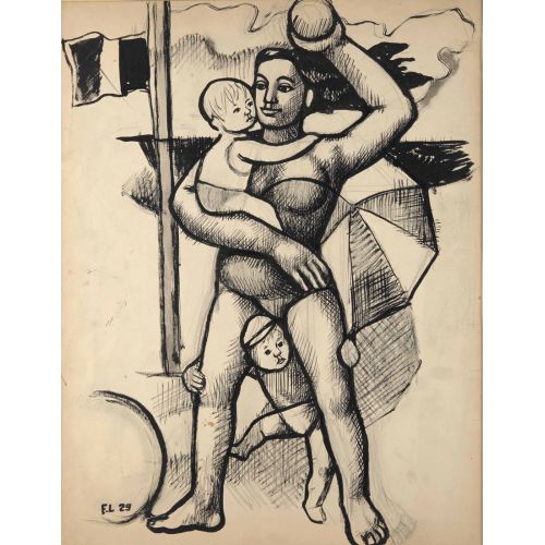 Fernand Leger, Scene De Plage Fernand Leger, Scene De Plage