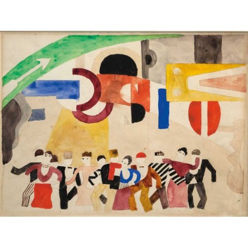 Fernand Leger, Dekorasyon İçin Paten Pisti Çizimi Fernand Leger, Dekorasyon İçin Paten Pisti Çizimi