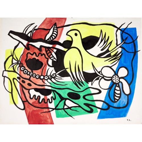 Fernand Leger, Composition A L’oiseau Fernand Leger, Composition A L’oiseau
