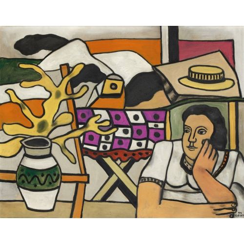 Fernand Leger, Une Femme Brune Et Une Plante Jaune Fernand Leger, Une Femme Brune Et Une Plante Jaune