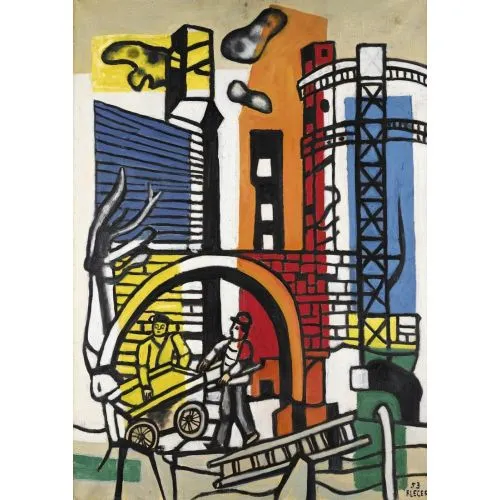 Fernand Léger, Manzarada El Arabası Kübizm Fernand Léger, Manzarada El Arabası Kübizm Sanat Akımları Fernand Léger, Manzarada El Arabası, Kübizm, adlı tabloyu