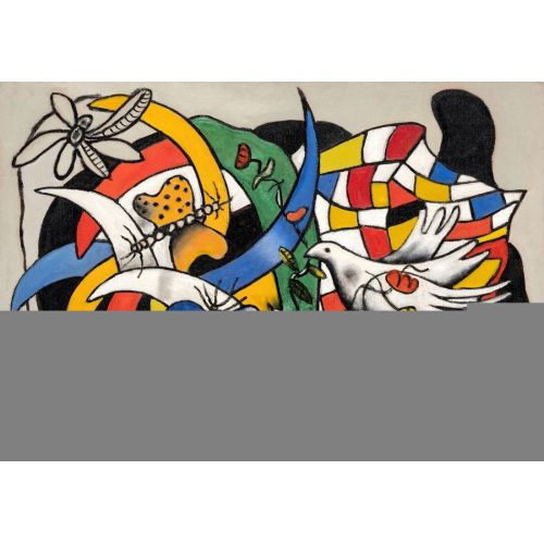 Fernand Leger, Un Oiseau Et Deux Papillons Fernand Leger, Un Oiseau Et Deux Papillons