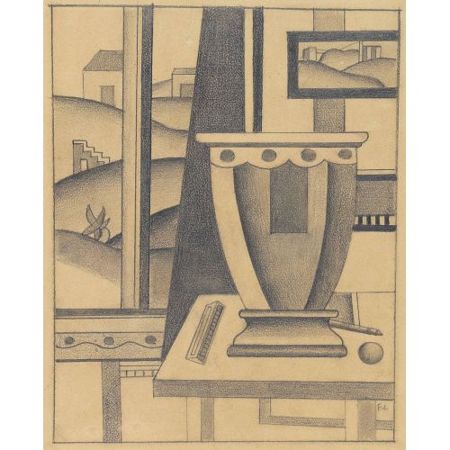 Fernand Leger, Vase Devant Une Fenetre Fernand Leger, Vase Devant Une Fenetre