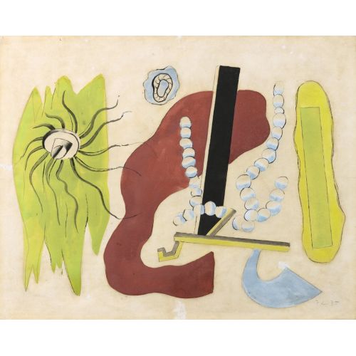 Fernand Leger, Composition Aux Contrastes Or Composition Au Collier De Perles