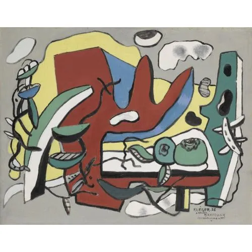 Fernand Léger, İki Meyve ile Kompozisyon Kübizm Fernand Léger, İki Meyve ile Kompozisyon Kübizm Sanat Akımları Fernand Léger, İki Meyve ile Kompozisyon, Kübizm, adlı
