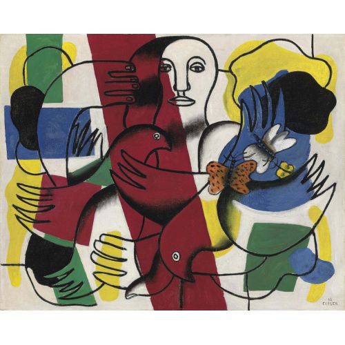 Fernand Leger, Composition Aux Deux Papillons La Femme Aux Papillons