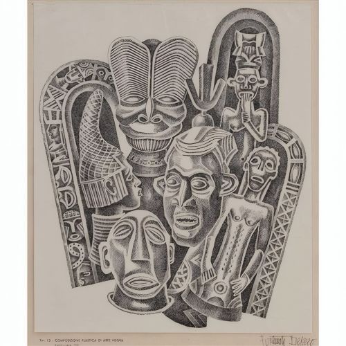 Fortunato Depero, Composizione plastica di arte negra Futurism Fortunato Depero, Composizione plastica di arte negra Futurism Art Movements