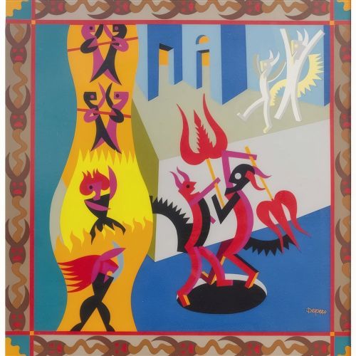 Fortunato Depero, Diavoletti neri e bianchi Futurism Fortunato Depero, Diavoletti neri e bianchi Futurism Art Movements