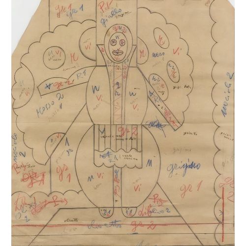 Fortunato Depero, Progetto esecutivo per la maschera farfalla Futurism Fortunato Depero, Progetto esecutivo per la maschera farfalla Futurism Art Movements