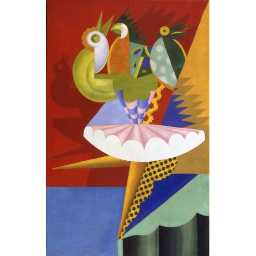 Fortunato Depero, Rotazione di ballerina e pappagalli Futurism Fortunato Depero, Rotazione di ballerina e pappagalli Futurism Art Movements