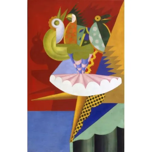 Fortunato Depero, Rotazione di ballerina e pappagalli Futurism Fortunato Depero, Rotazione di ballerina e pappagalli Futurism Art Movements