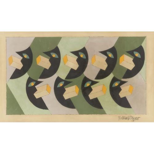 Fortunato Depero, Verzocchi. Mangiatori di mattoni Futurism Fortunato Depero, Verzocchi. Mangiatori di mattoni Futurism Art Movements