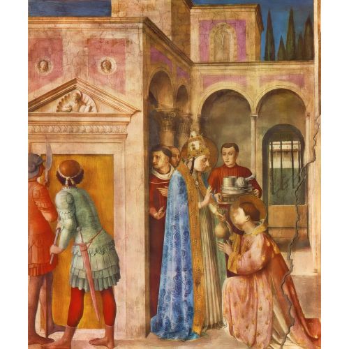 Fra Angelico, Aziz Lawrence Kilise Hazinelerini Teslim Alıyor Fra Angelico, Aziz Lawrence Kilise Hazinelerini Teslim Alıyor Gotik Sanat Akımları
