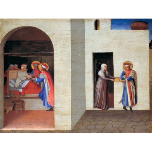 Fra Angelico, Aziz Cosmas ve Aziz Damian Tarafından Palladia'nın İyileştirilmesi Fra Angelico, Aziz Cosmas ve Aziz Damian Tarafından Palladia'nın İyileştirilmesi Gotik Sanat Akımları