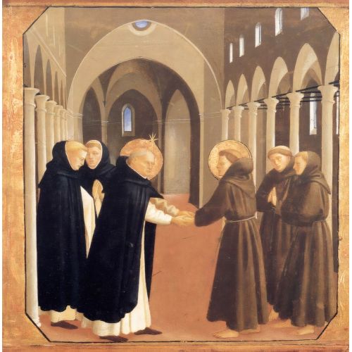 Fra Angelico, Assisili Aziz Francis ve Aziz Dominika'nın Buluşması Fra Angelico, Assisili Aziz Francis ve Aziz Dominika'nın Buluşması Gotik Sanat Akımları