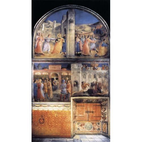 Fra Angelico, Şapelin Doğu Duvarından Görünüm Fra Angelico, Şapelin Doğu Duvarından Görünüm Gotik Sanat Akımları