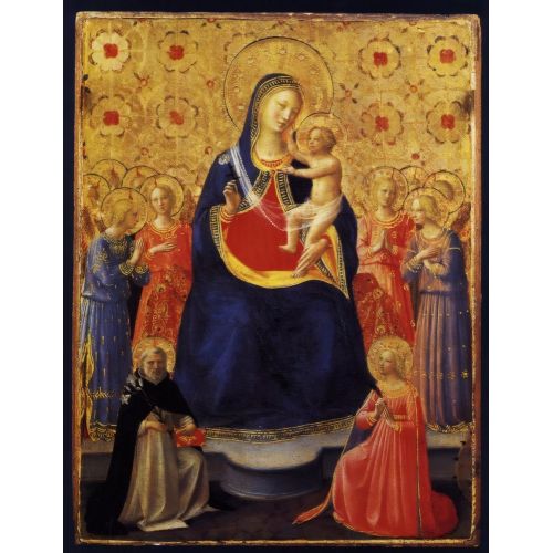 Fra Angelico, Aziz Dominika ve İskenderiyeli Aziz Catherine ile Meryem ve Çocuk İsa Fra Angelico, Aziz Dominika ve İskenderiyeli Aziz Catherine ile Meryem ve Çocuk İsa Gotik Sanat Akımları