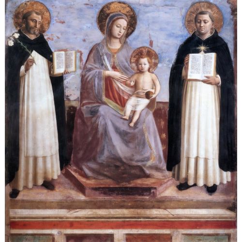 Fra Angelico, Aziz Dominika ve Aziz Thomas Aquinas ile Meryem ve Çocuk İsa Fra Angelico, Aziz Dominika ve Aziz Thomas Aquinas ile Meryem ve Çocuk İsa Gotik Sanat Akımları