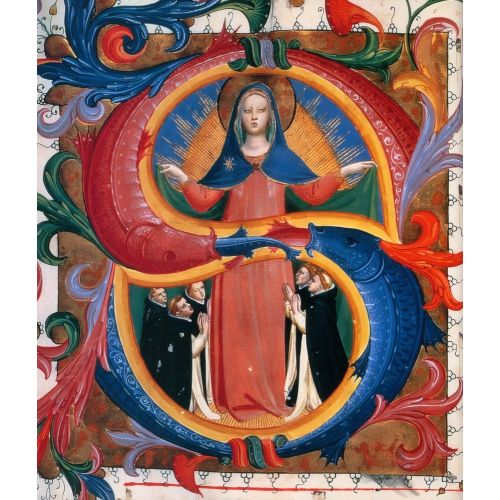 Fra Angelico, Diz Çökmüş Keşişlerle Merhamet Madonnası  Gotik Sanat Akımları