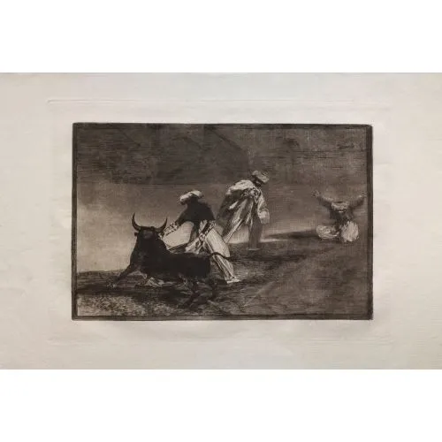 Francisco Goya, Bullfights They Play Another With The Cape In An Enclosure Romance Francisco Goya, Bullfights They Play Another With The Cape In An Enclosure Romance Art Movements Canvas, Drawing Paper Prints