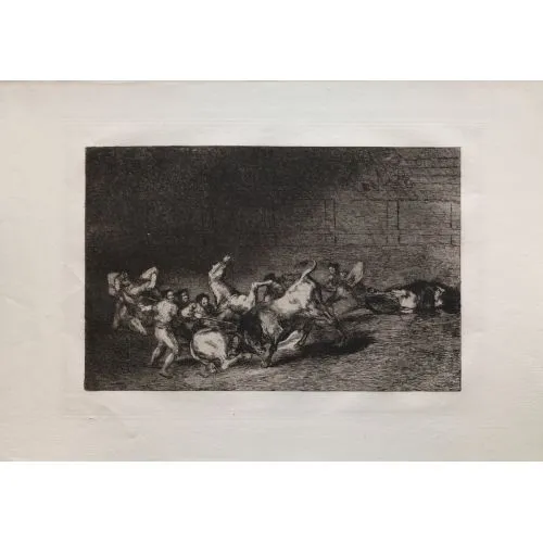 Francisco Goya, Bullfights Two Teams Of Picadors Thrown One After The Other By A Single Bull Romance Francisco Goya, Bullfights Two Teams Of Picadors Thrown One After The Other By A Single Bull Romance Art Movements Canvas