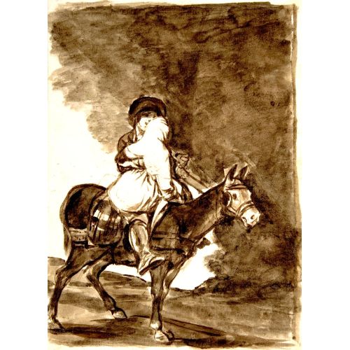 Francisco Goya, A Man And A Woman On A Mule Francisco Goya, A Man And A Woman On A Mule
