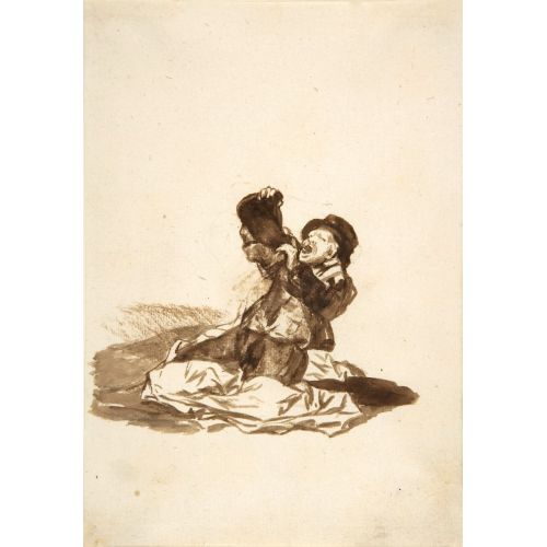 Francisco Goya, A Man Drinking From A Wine Skin Francisco Goya, A Man Drinking From A Wine Skin