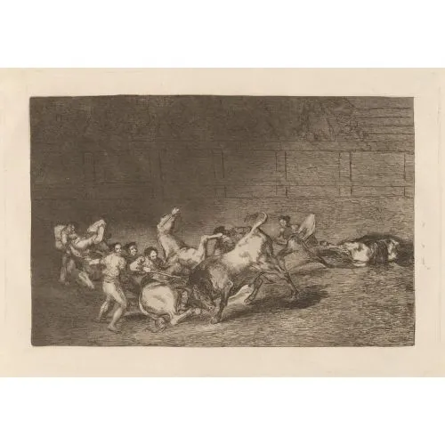 Francisco Goya, Dos Grupos De Picadores Arrollados De Seguida Por Un Solo Toro Romance Francisco Goya, Dos Grupos De Picadores Arrollados De Seguida Por Un Solo Toro Romance Art Movements Canvas, Drawing Paper